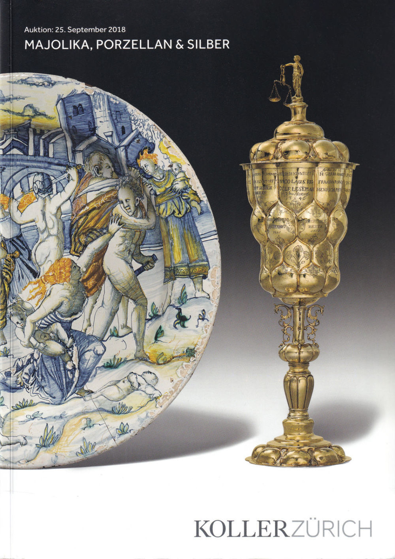 Каталог аукциона Koller, Цюрих, Майолика, фарфор и серебро от 25 сентября 2018 года