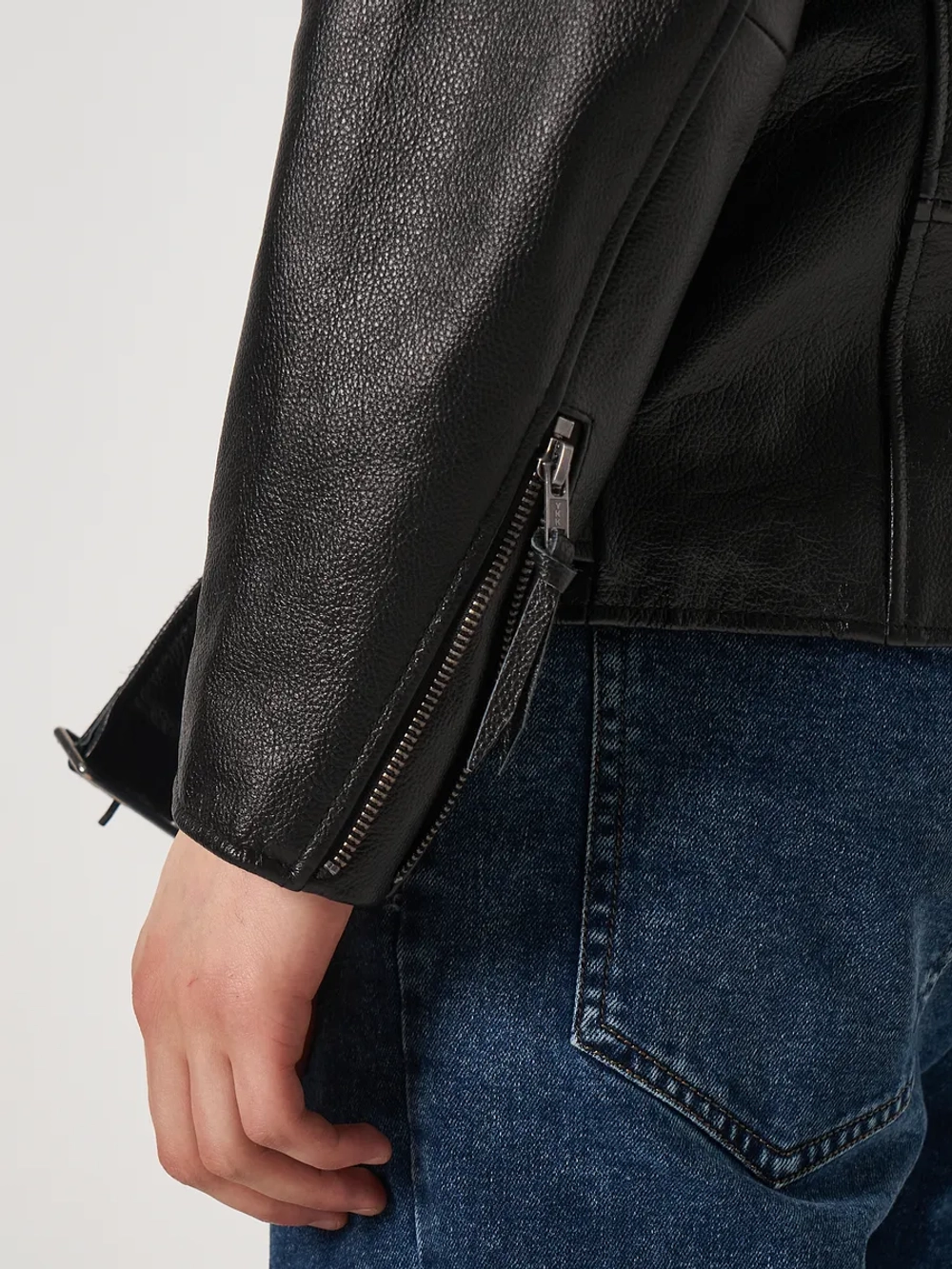 Косуха из натуральной кожи байкерская куртка