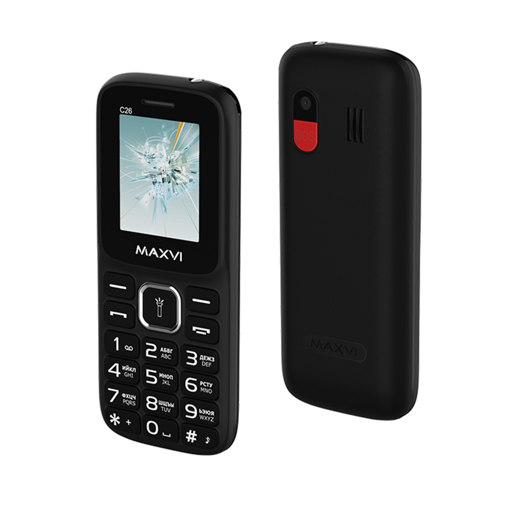 Сотовый телефон Maxvi C26 Black