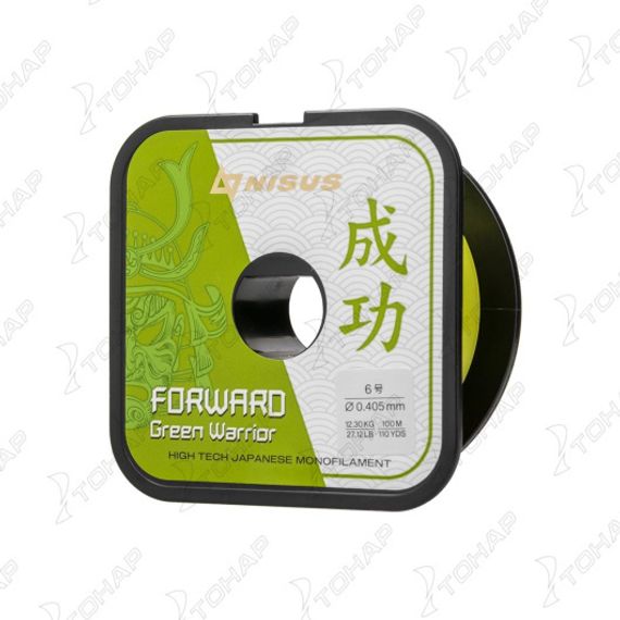 Леска FORWARD Green Warrior 0,405mm/100m Nylon (N-FGW-0405-100) Nisus