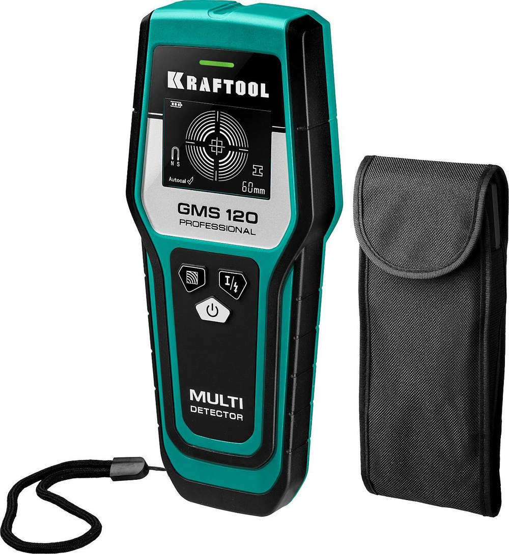 Универсальный детектор KRAFTOOL GMS 120 ЖК дисплей
