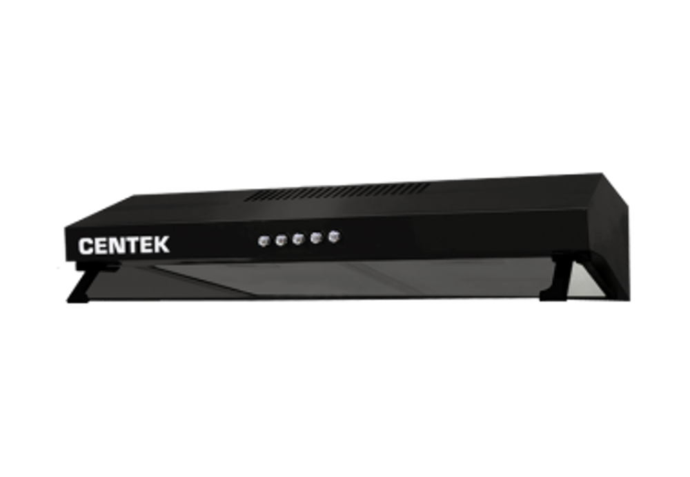 Вытяжка Centek 1800-60-3 BLACK ширина 60см, 220 м3/час, 120Вт, 3 скорости, диаметр 120мм