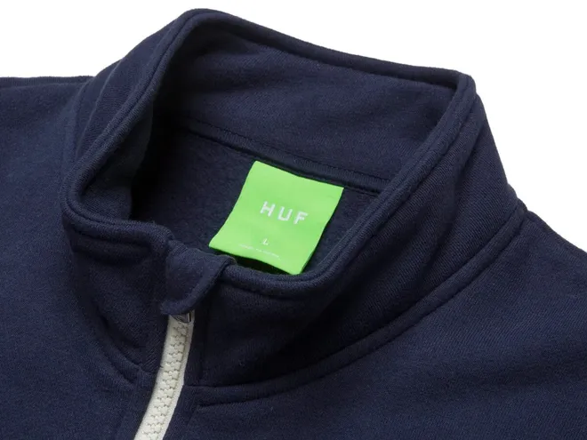 Толстовка на молнии HUF TAPED 1/4 ZIP FLEECE