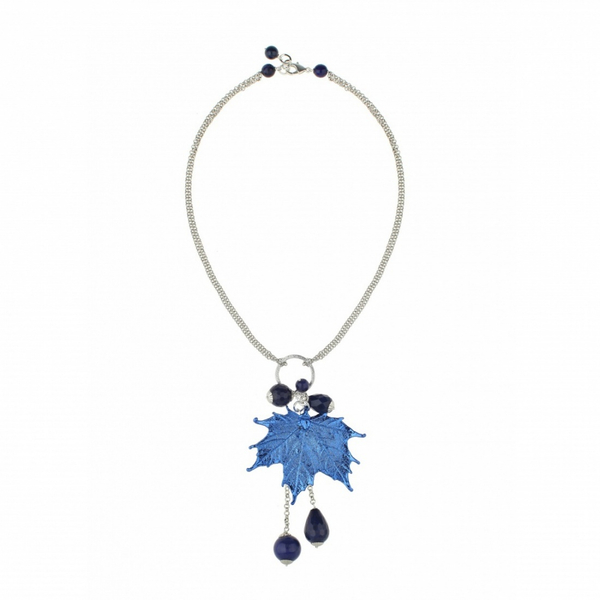 Колье лист Ester Bijoux Канадский Клён CL860-S BW