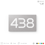 Номер на дверь 438, табличка на дверь для офиса, квартиры, кабинета, аудитории, склада, серая 120х70 мм, Айдентика Технолоджи