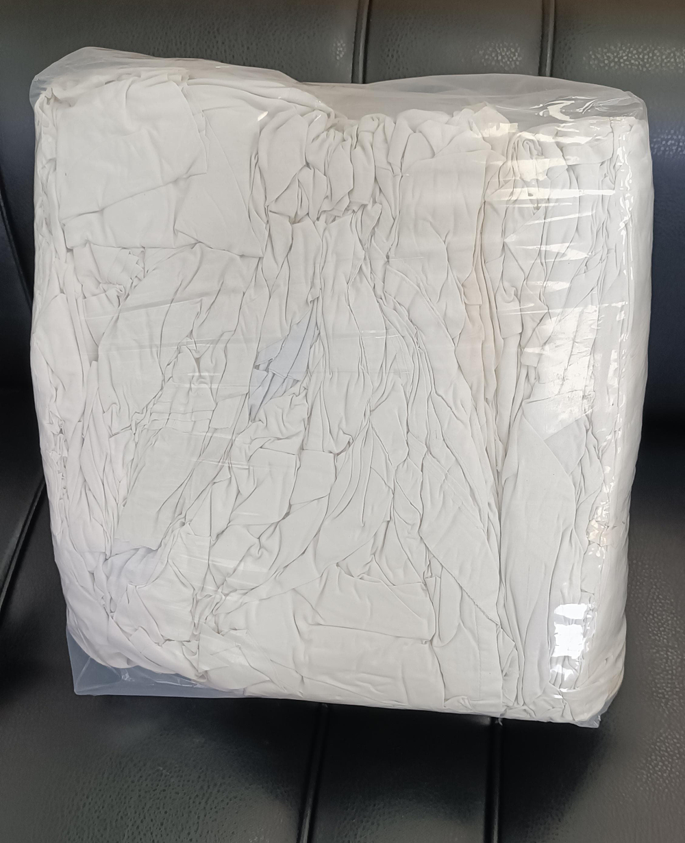 Ветошь белая постельная 100% ХБ (белые простыни 60x100 см) в тюках по 10 кг