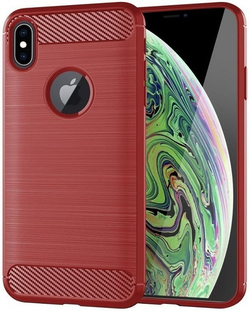 Чехол для iPhone XS Max цвет Red (красный), серия Carbon от Caseport