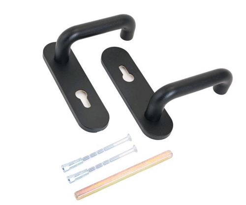 Ручки на планке Апекс HР-72.1303-BL (Spring) черные с пружиной  д/противопожар.замков / 2009