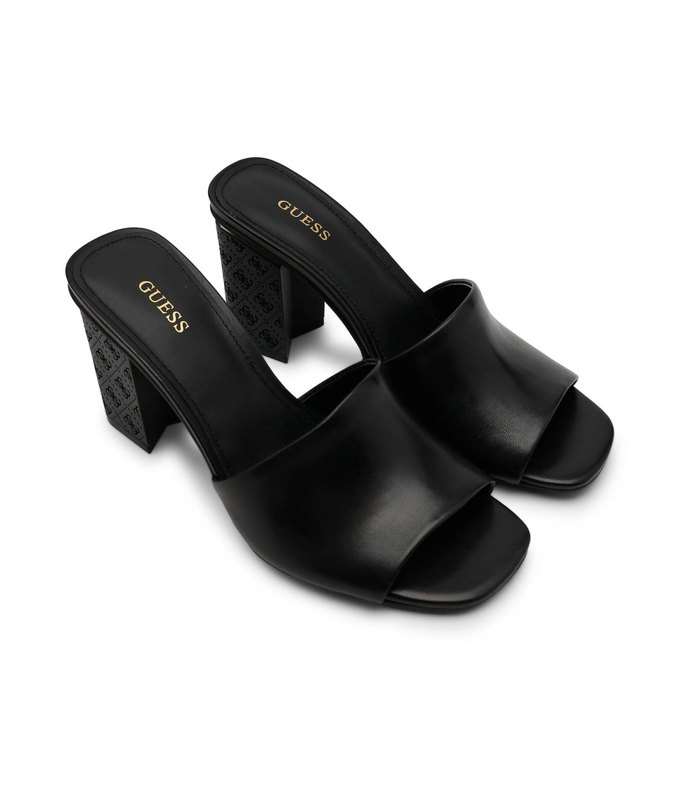 Шлепанцы кожаные yella Guess - черный(FL6YEL LEA03)