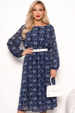 Платье Элина (синий/белый) Р11-2012/3 Nikol (Акция)