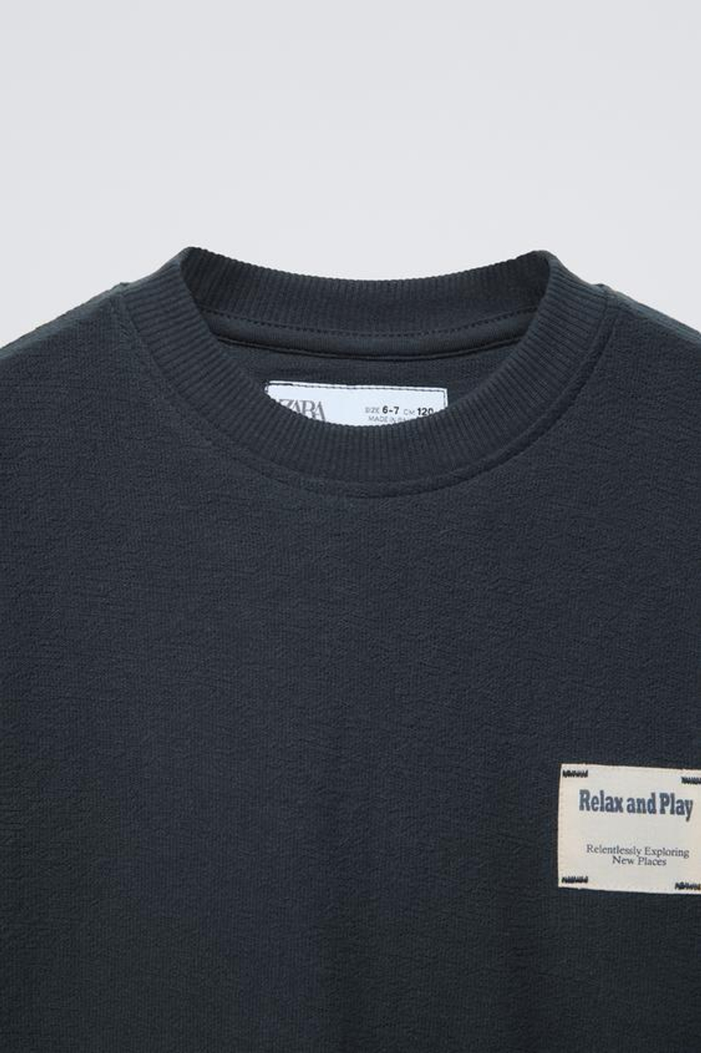 ZARA КОМПЛЕКТ ИЗ ФУТБОЛКИ И ШОРТ, ТЕМНО-СИНИЙ