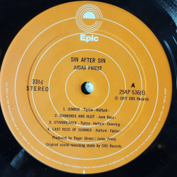 Винтажная виниловая пластинка LP Judas Priest Sin After Sin (Japan 1977) (No Obi) Last Rose Of The Summer