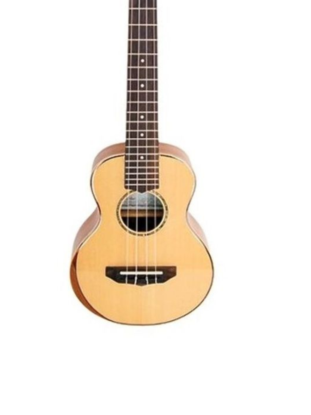 BRAHNER VKU-20/23 серия Vizcaya, укулеле концертная, размер 23", 4-х струнная гавайская гитара, рисунок розетки выполнен лазером, верхняя  дека – махагон, нижняя  дека  (выпуклая)  и  обечайка  –  махагон,  накладка на гриф и фигурный струнодержатель