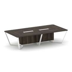 Steel Meet Стол переговорный прямоугольный KDK-PR.B.SP-12 Дуб Мали/Металл Белый 3200*1600*750