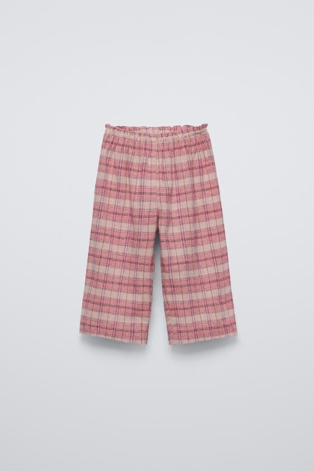 ZARA БРЮКИ В КЛЕТКУ, РОЗОВЫЙ