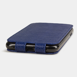 Special order: Чехол для iPhone 11 из натуральной кожи ящерицы, синего цвета