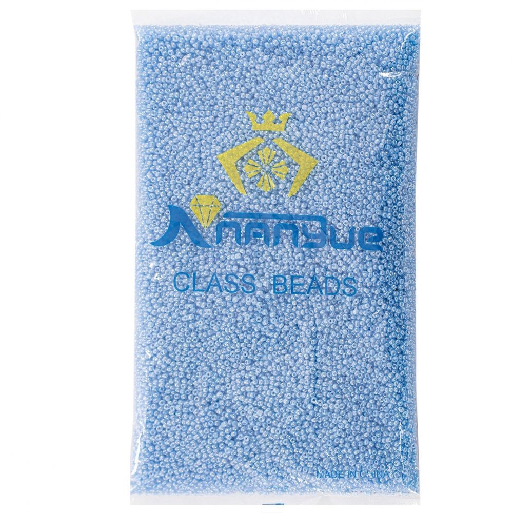 Бисер Alingar размер №12 вес 450 гр., голубой перламутровый, непрозрачный, пакет Бисер Alingar размер №12 вес 450 гр., голубой перламутровый, непрозрачный, пакет