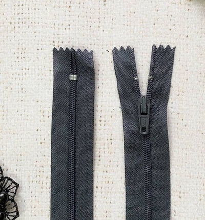 Молния брючная SBS автомат, L 20 см, Т3, н/р, тёмно-серый