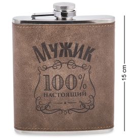 GT-91 Подарочный н-р фляжка с аксессуарами «100% мужик» 500 мл
