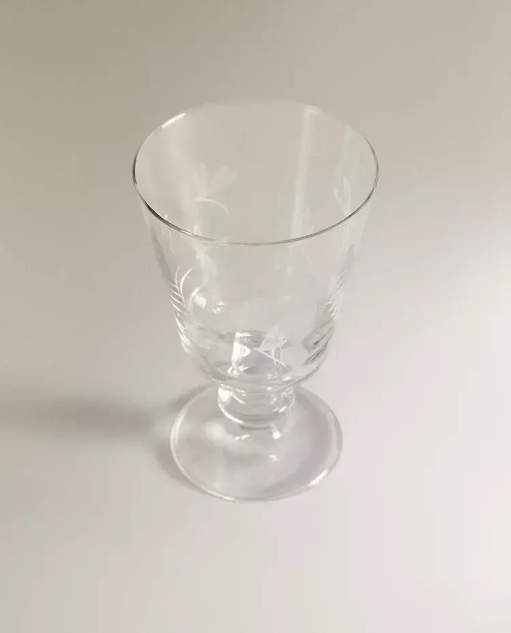 ZARA HOME БОКАЛ ДЛЯ ВИНА С РИСУНКОМ, БЕЛЫЙ