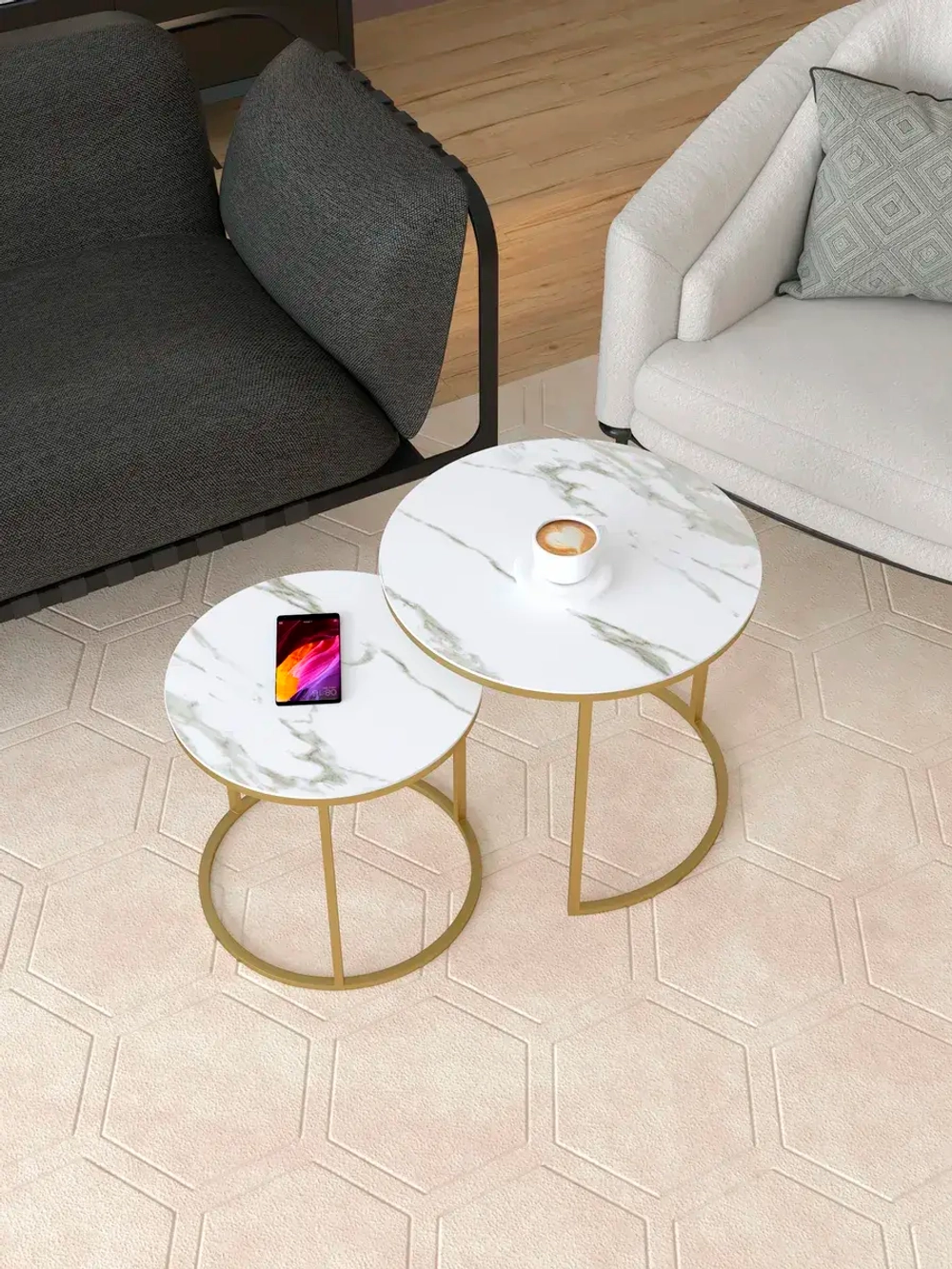 Комплект журнальных столов Акцент - керамогранит 201GLSWKER