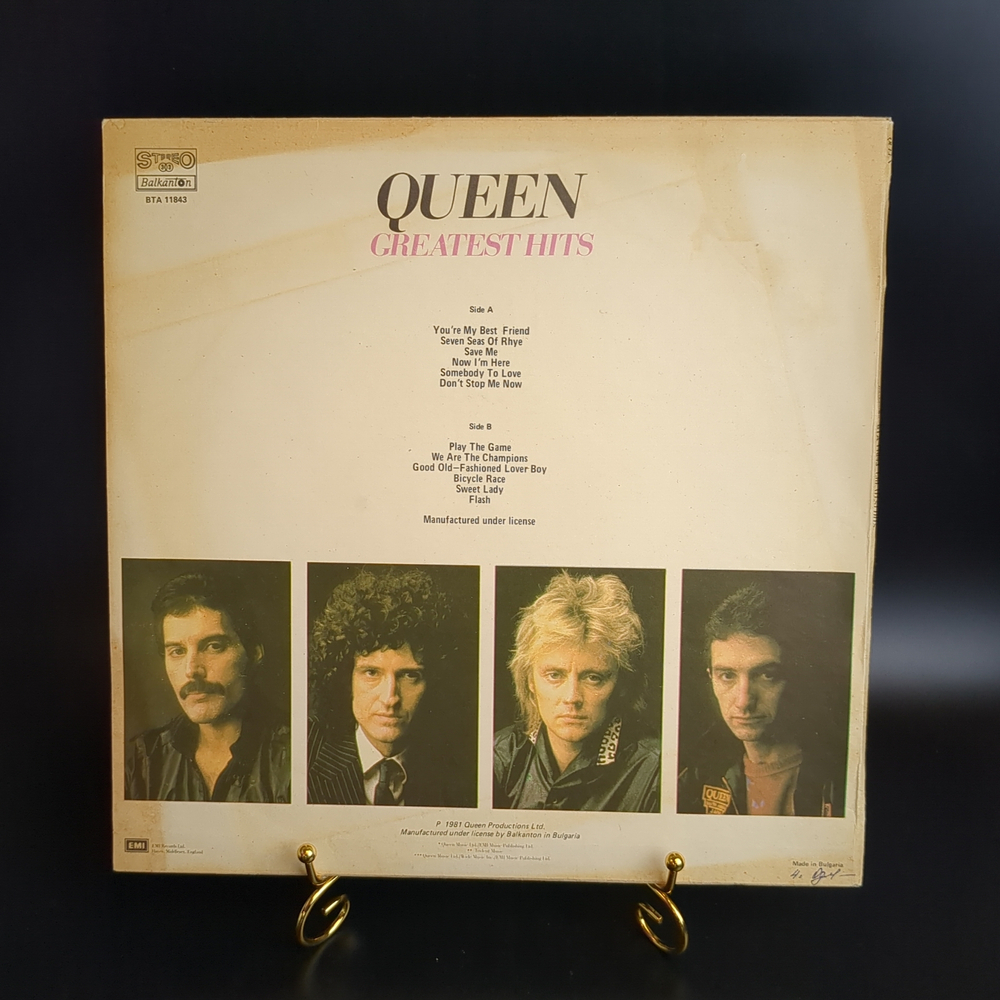 LP Queen - Greatest Hits. Pарубежный рок . Виниловая пластинка Балкантон, Болгария 1981 год
