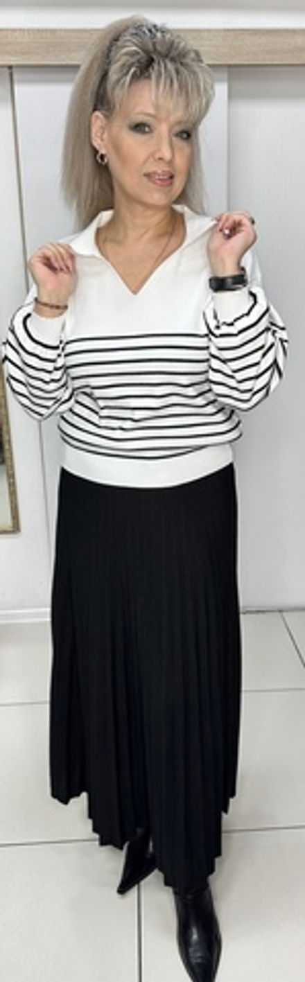 Черная итальянская юбка - плиссе