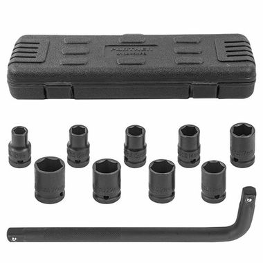 Набор инструментов ударных 1/2'', 10пр.(10,12,13,14,17,19,21,22,24мм + вороток Г-образный), в кейсе Partner PA-4104-5MPB