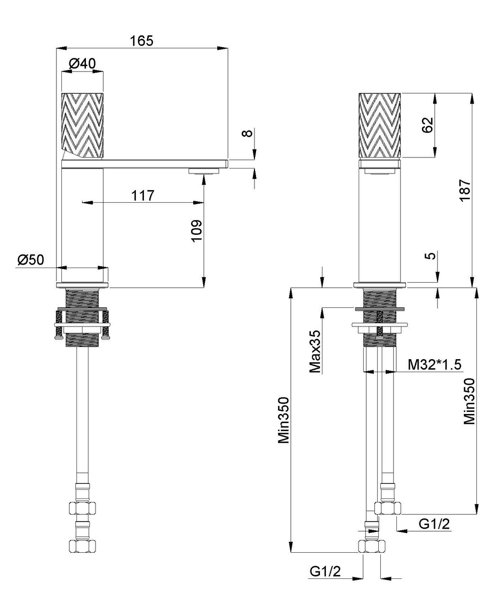Смеситель для раковины Альто (Alto) Vincea VBF-6AL1CH, хром
