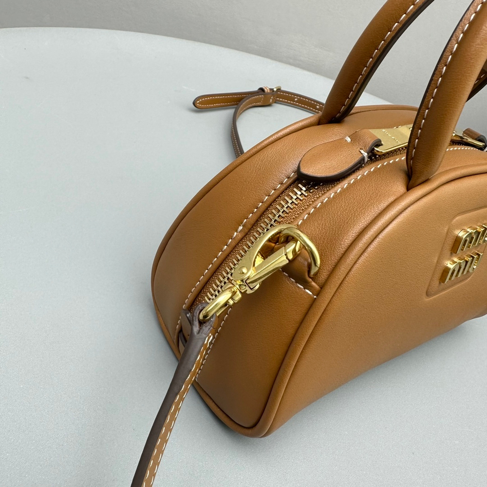 Miu Miu Leather Top Handle Bag 18 cm