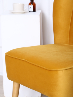 Кресло "Donatello" антивандальный велюр горчичный/натурал