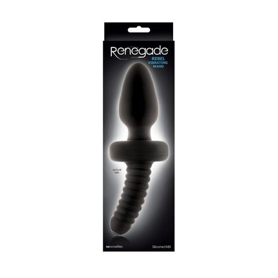 Анальный вибростимулятор Rebel Vibrating Wand - 22 см. (Цвет: черный)