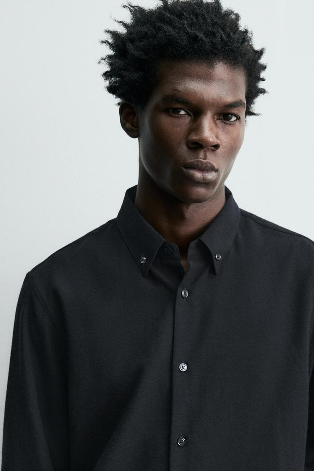 ZARA РУБАШКА ИЗ СМЕСОВОЙ ШЕРСТИ С РЕЛЬЕФНЫМ УЗОРОМ, МОРСКОЙ ТЕМНО-СИНИЙ