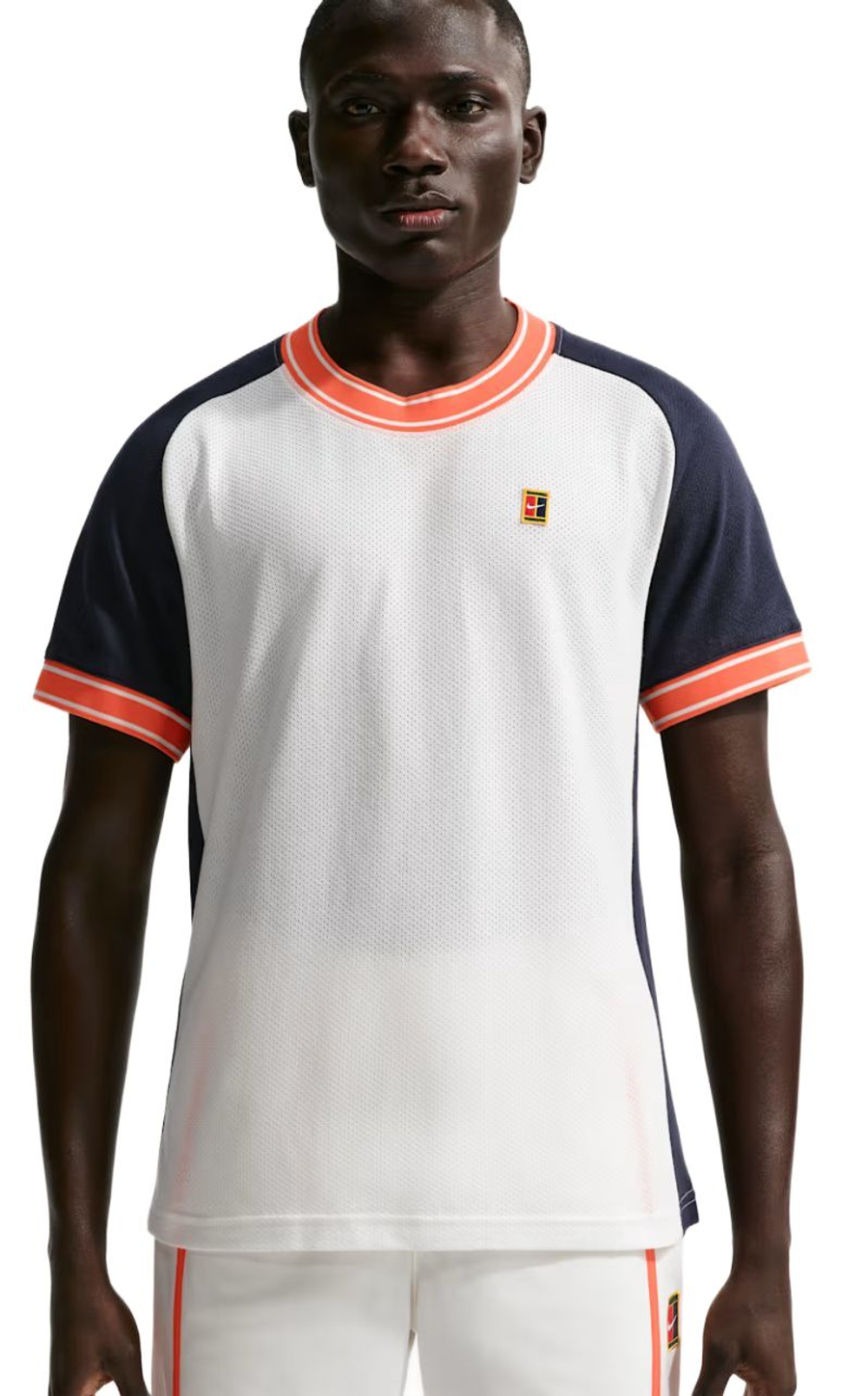 Мужская теннисная футболка Nike Court Heritage Tennis - sail/dark obsidian