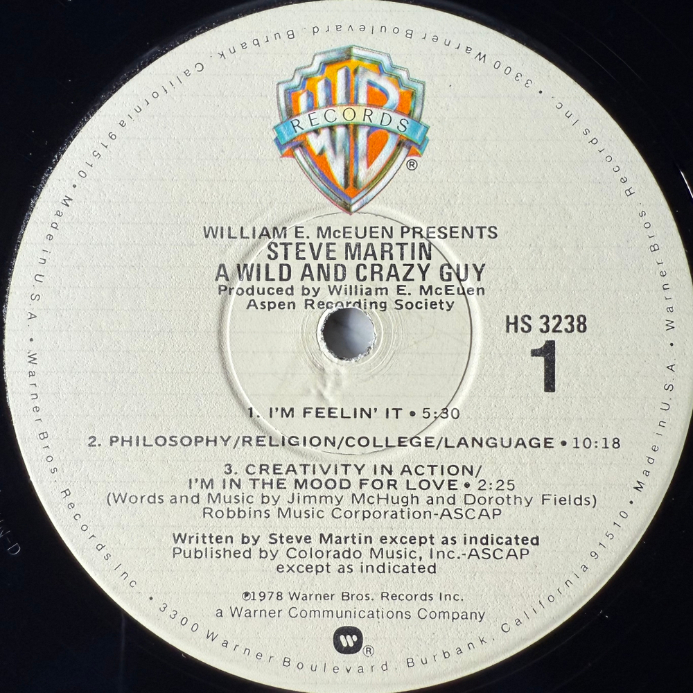 Виниловая пластинка Steve Martin ‎– A Wild And Crazy Guy LP