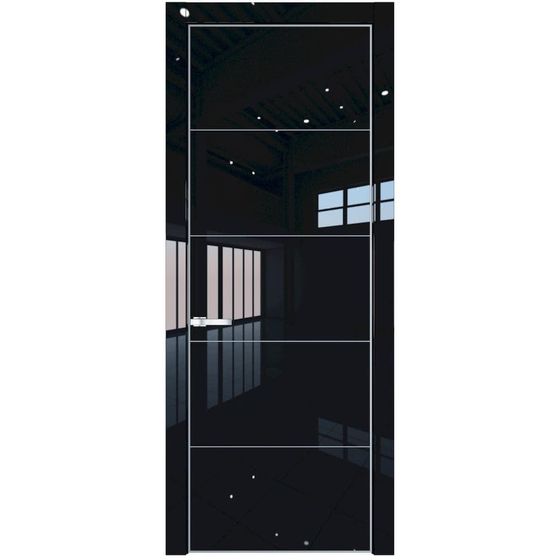 Profil Doors 22LA чёрный люкс профиль серебро стекло чёрный лак
