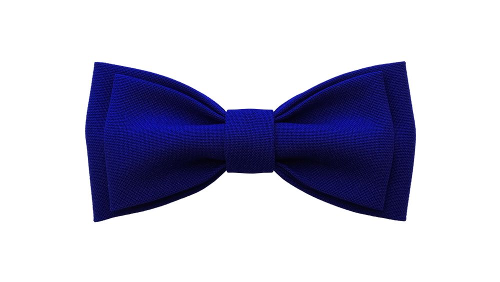 Однотонный галстук - бабочка (темно-синий)
