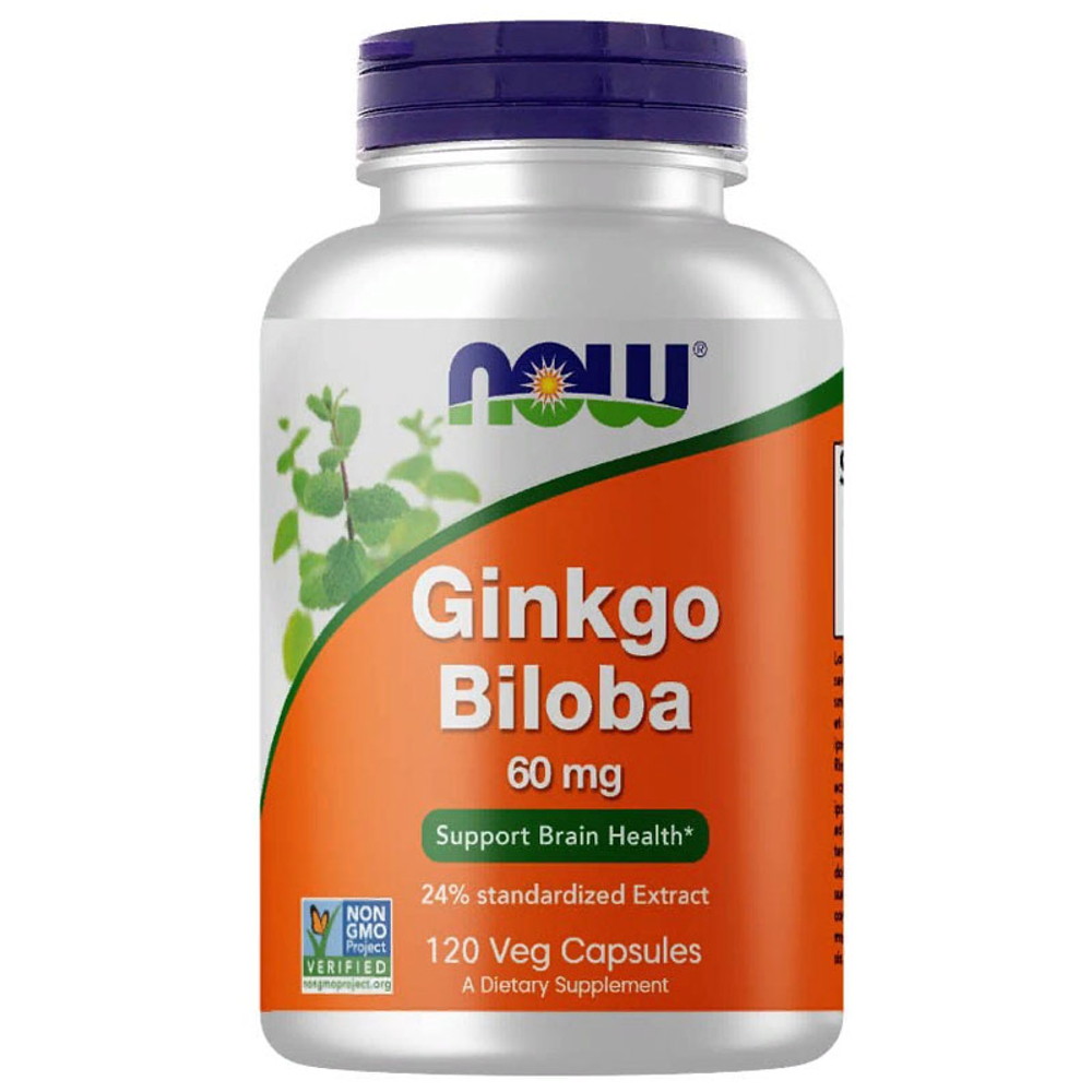 NOW Ginkgo Biloba 60 мг. (120 капс.)