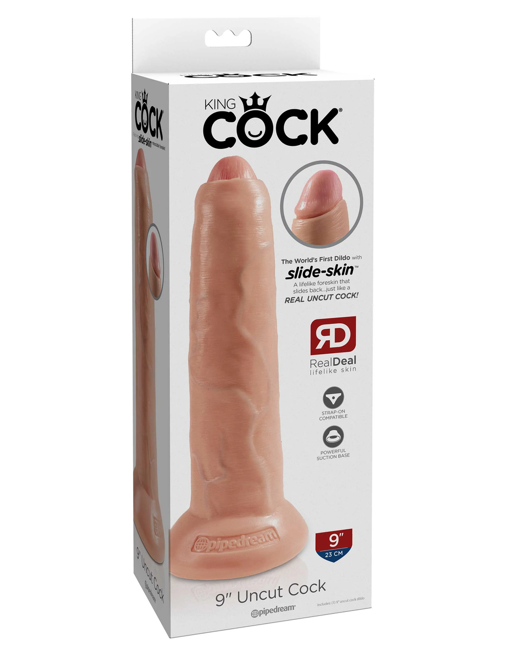 Фаллоимитатор King Cock 9" Uncut - Flesh Pipedream 556221PD