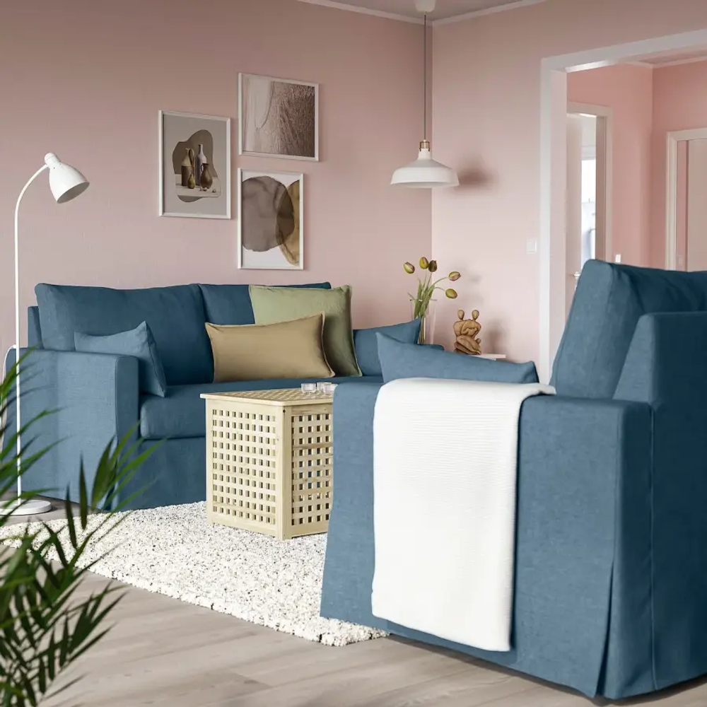 Диван 2-местный - IKEA HYLTARP/ХИЛТАРП ИКЕА, синий