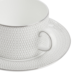 Wedgwood - Gio Platinum Чашка с блюдцем 180мл универсальная / артикул   1063184  / GTIN 701587469326