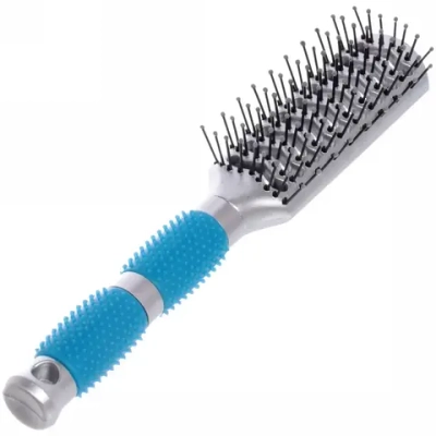 Расческа массажная «Lavanda», вентиляционная, цвет ручки голубой, 23,5 см