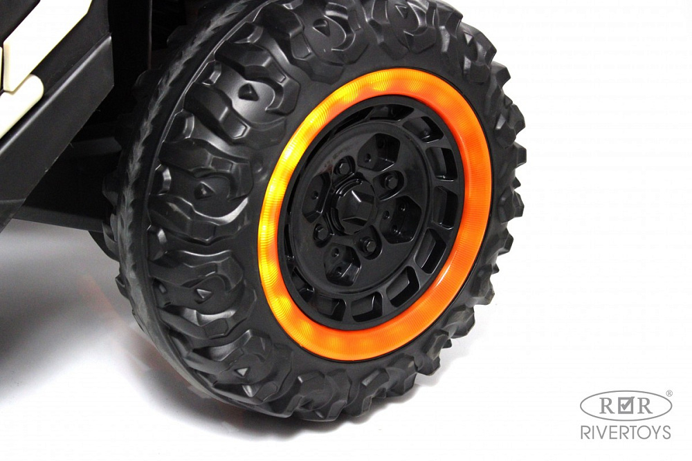 Детский электромобиль RiverToys E001EE оранжевый
