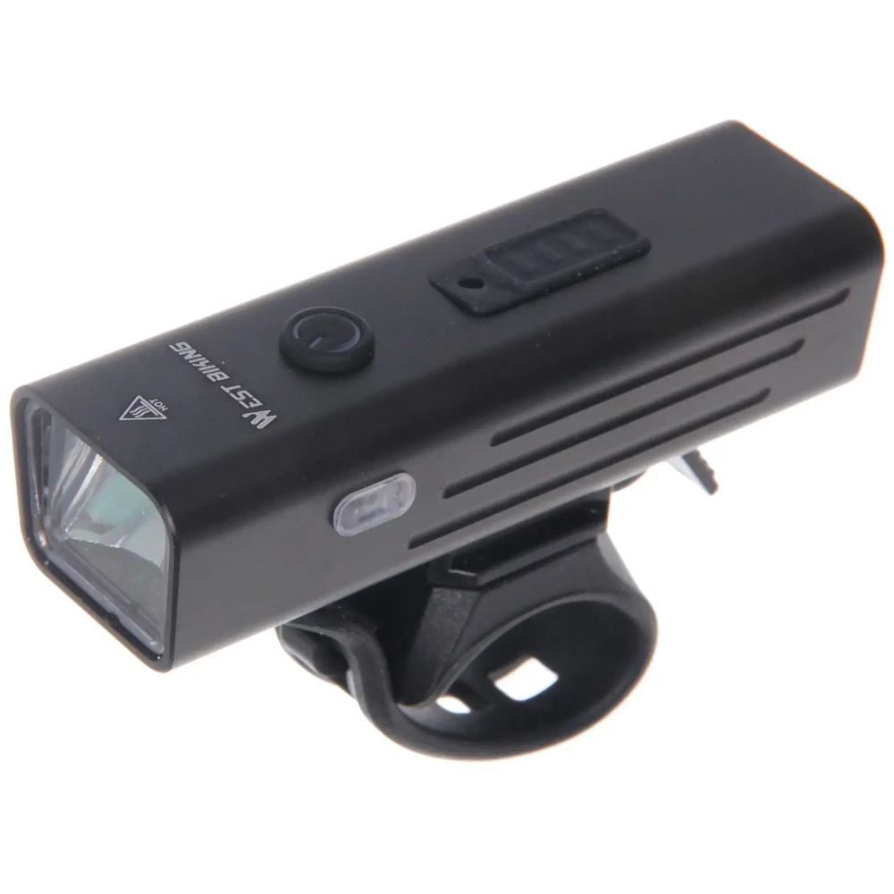 Фонарь велосипедный, передний West Biking YP0701416 Black (аккум. 1800 mAh, Type-C)