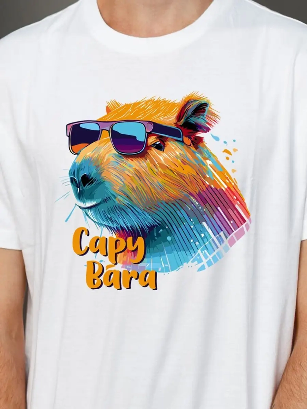 Капибара футболка оверсайз женская мужская