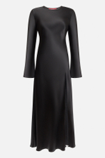 Платье с разрезом и кружевом