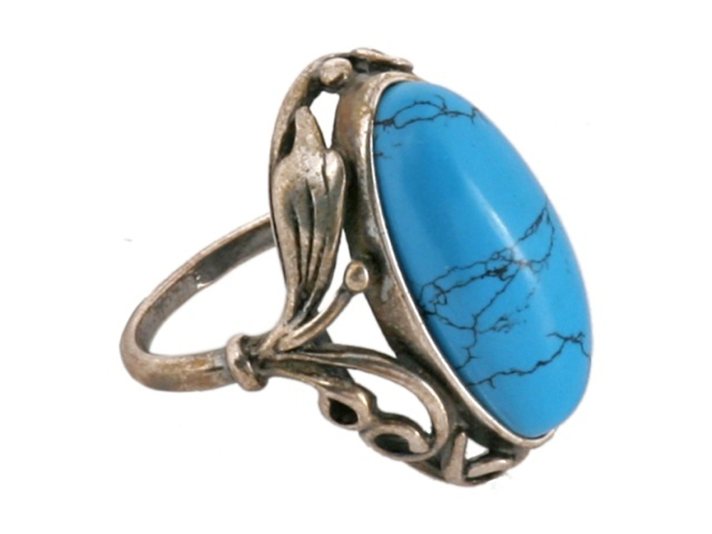 "Сударушка" кольцо в серебряном покрытии из коллекции "Самоцветы" от Jenavi