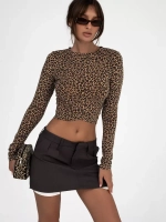 Лонгслив с длинным рукавом топ укороченный