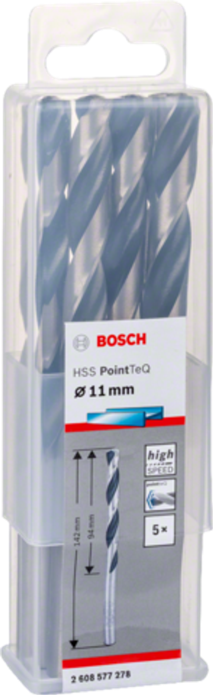 Сверло по металлу BOSCH HSS POINTTEQ СВЕРЛ 11 мм 5 шт 2608577278