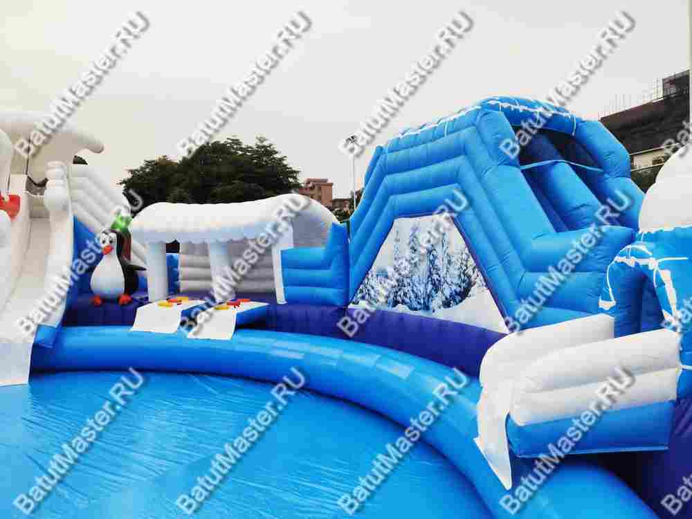 Надувной наземный аквапарк «Морское царство» 20*20*6 м